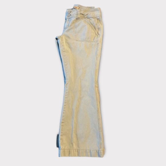 Y2K Cargo Khaki Bell Bottom Low Waisted Flare Pants - Picture 4 of 9